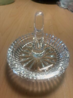 Crystal Ring Holder Dish - Clear Glass